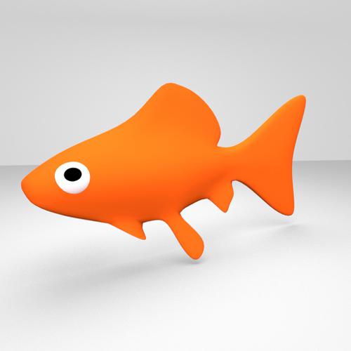 Fish model for cartoon or underwater preview image